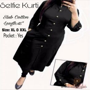 Selfi design cotton kurti
