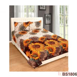 100% Polycotton Double bedsheet +2 Pillow Cover Free