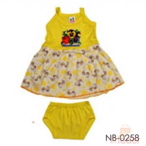 Kids Frock with Bottom Print and Brief set