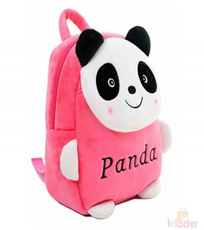 Frantic Soft Toy Plush Bag Dark Pink Panda