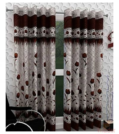 Popular Best Quality Panel Curtain Rose Coffee 10 Pieces