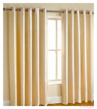 Beautiful Royal Heavy Plain Crush Curtain Colour Cream Size 4x7ft 10 Pieces