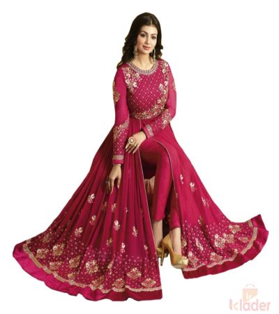 Pink Flared Anarkali Gown For Women
